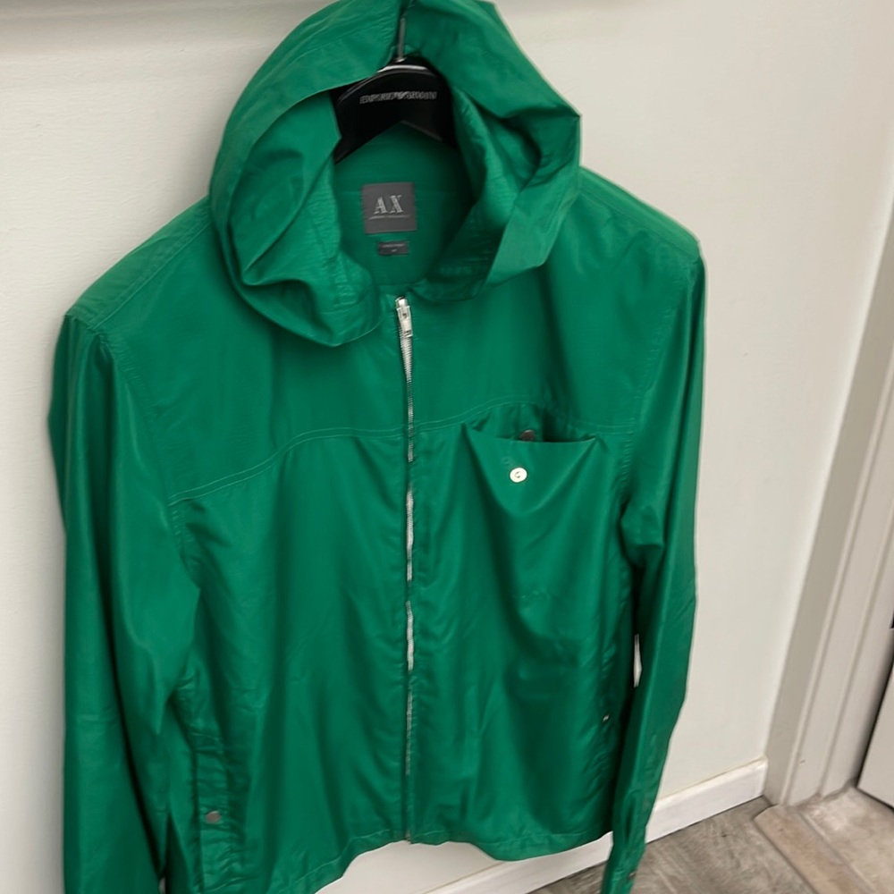 Mens Vintage 1990s A/X Kelly green Windbreaker M